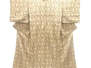 大正ロマン　花唐草模様上代紬着物